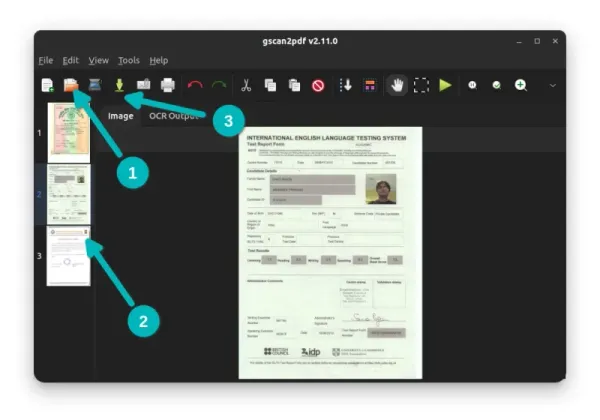 combine images to pdf gscan2pdf