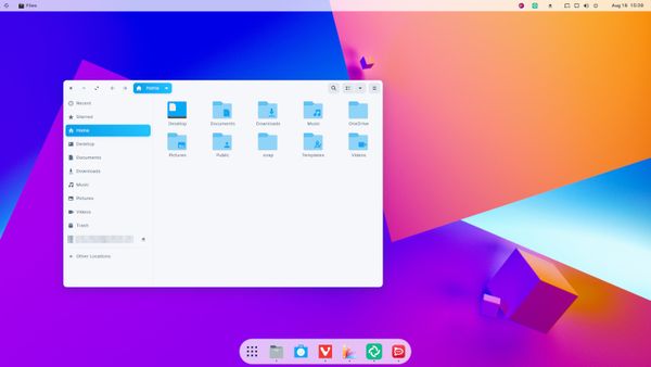 zorin os 16 pro desktop with file manager opened