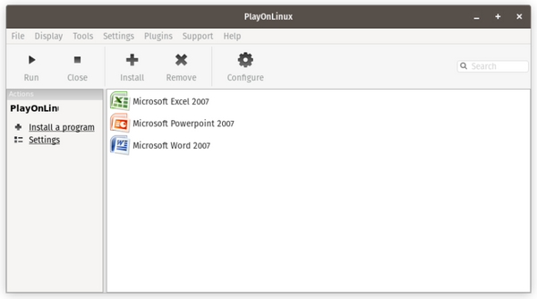 MS Office suit on Linux with PlayOnLinux