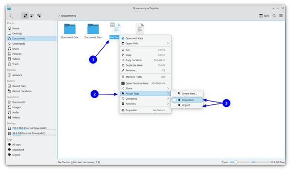 File Tagging Size Idea Using File Tagging Feature in KDE's Dolphin File Manager