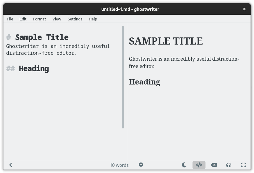 Ghostwriter: Markdown Editor for Distraction-free Writing