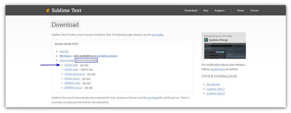 download sublime text deb package