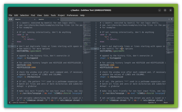 sublime text installed in ubuntu