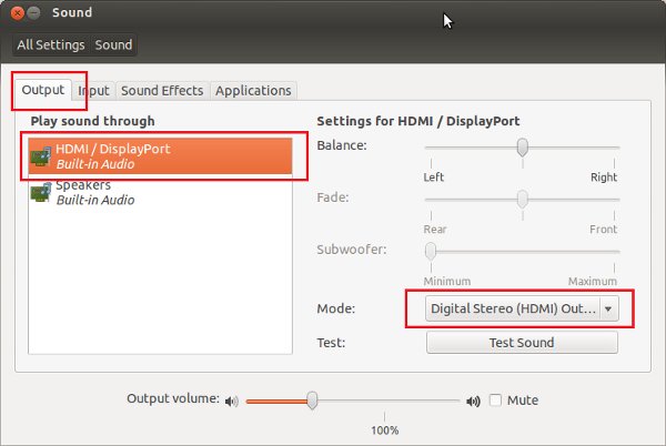 Fix No Sound Through HDMI In External In Ubuntu Linux