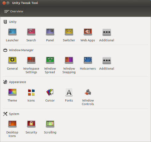 Ubuntu Unity Tweak Tool
