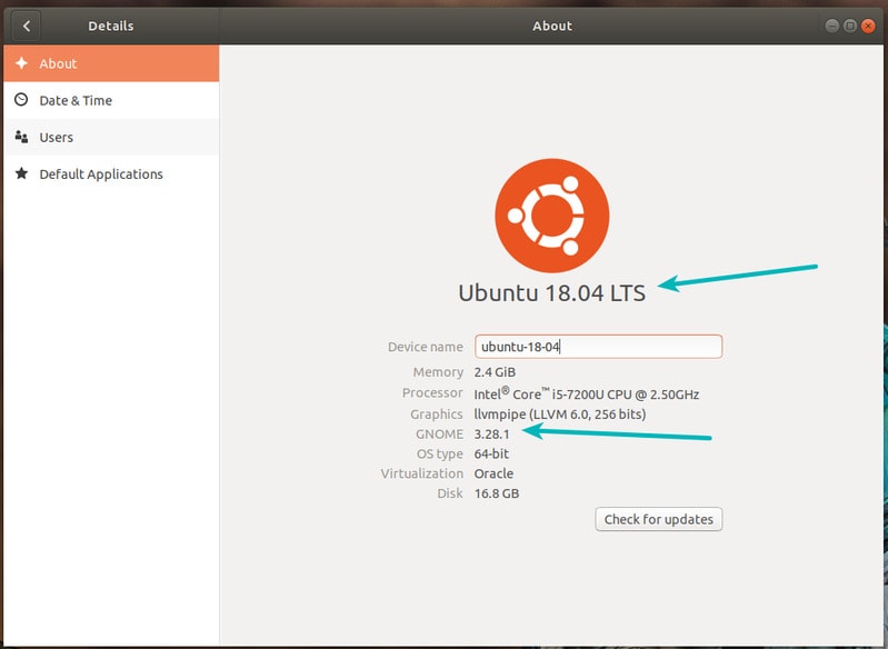 Finding Ubuntu version graphically