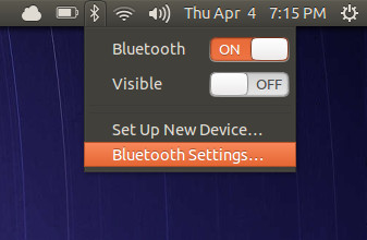 Ubuntu 13.04 New Features: Bluettoth Menu