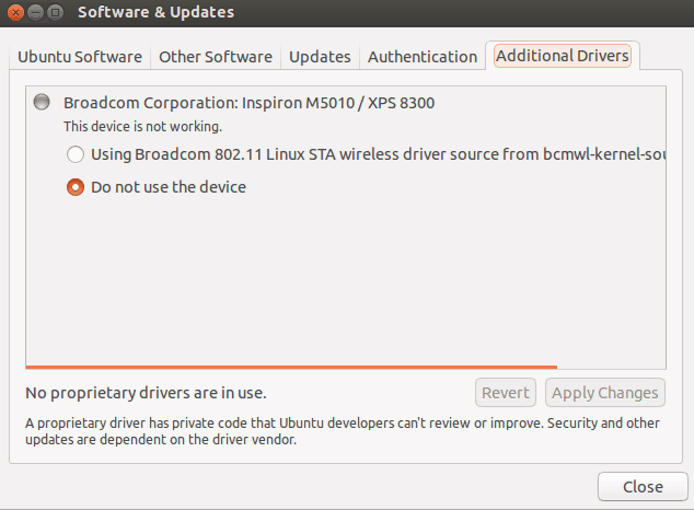 Install additional drivers Ubuntu 13.10