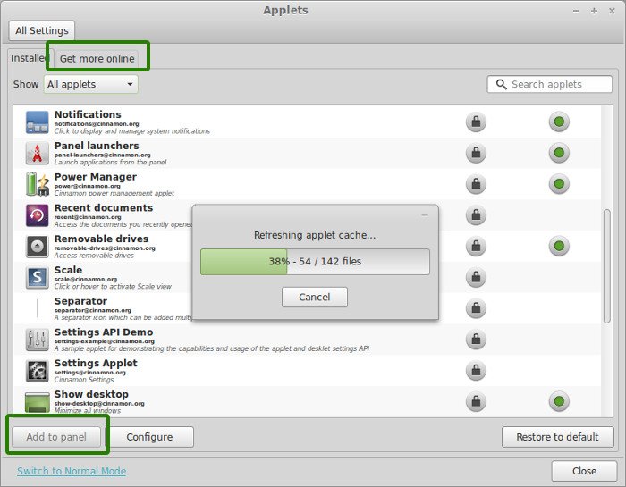 Installing applets in one of the first few things to do after installing Linux Mint 16