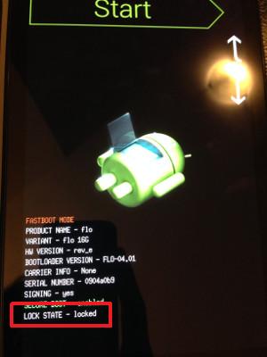 Unlock Nexus 7 2013 bootloader