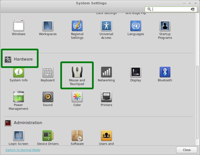 System Settings Linux Mint 16
