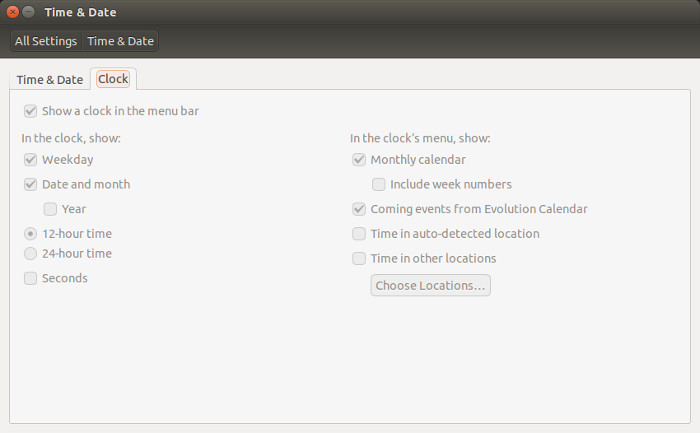 Time and date settings greyed out in Ubuntu 14.04