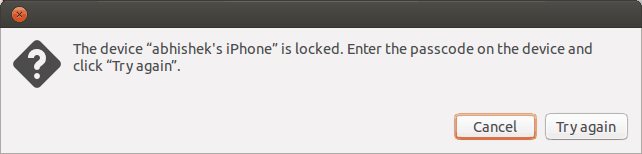 iPhone mount issue with Ubuntu Linux