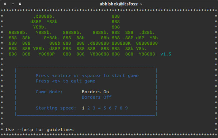 nSnake: Play The Classic Snake Game In Linux Terminal