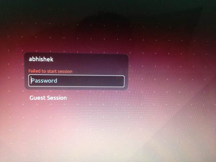 Fix failed to start session error in Ubuntu 14.04