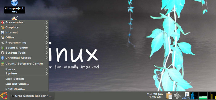 Vinux Linux for blinds