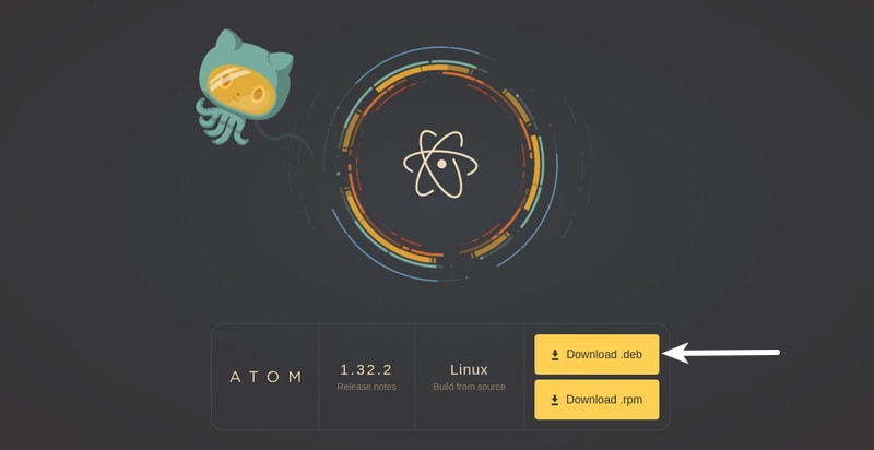 Atom text editor download for Ubuntu