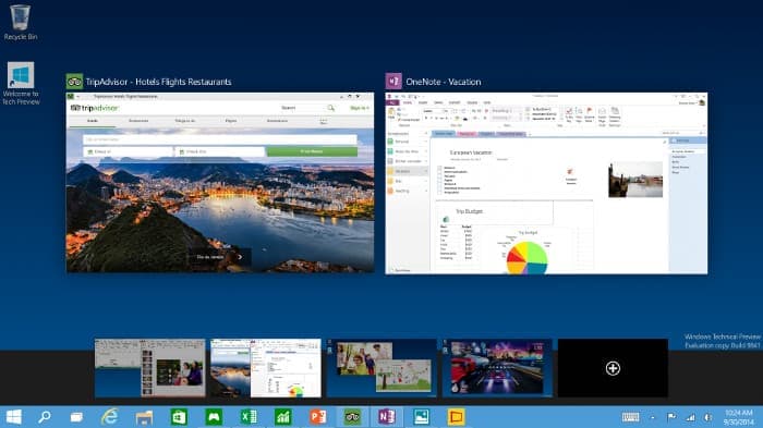 Multiple workspaces in Windows 10