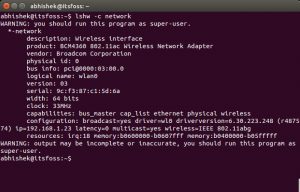 Find Out Network Adapters Available in Ubuntu Linux