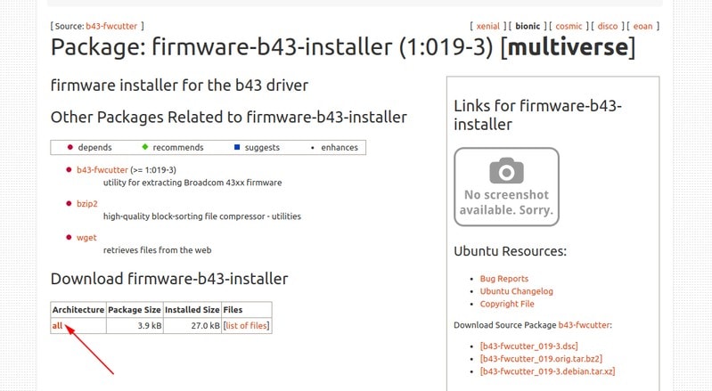 broadcom deb file driver for ubunte