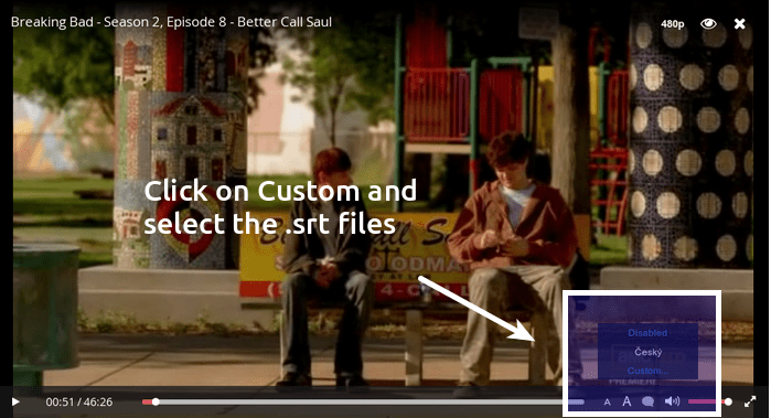 Add custom subtitles in Popcorn Time