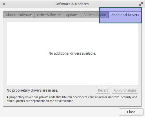 Additional drivers in Elementary OS Freya