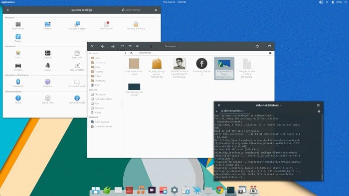 Paper theme in Elementary OS Freya