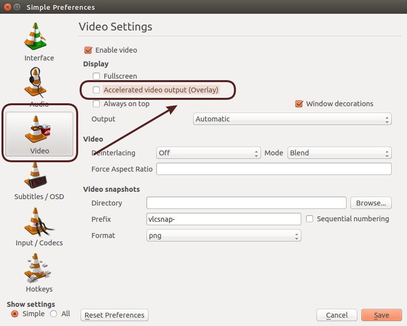 Fix Green line issue in VLC Linux