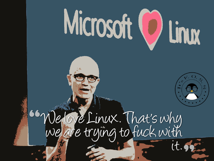 Microsoft loves Linux funny