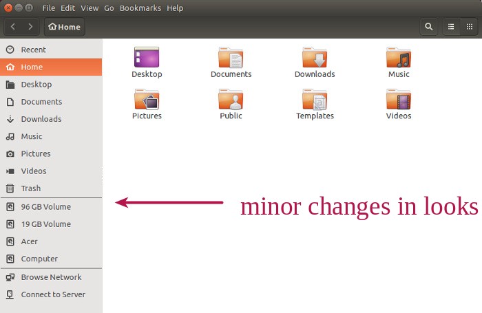 Nautilus changes in Ubuntu 15.04