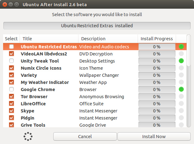 Ubuntu After Install in Ubuntu