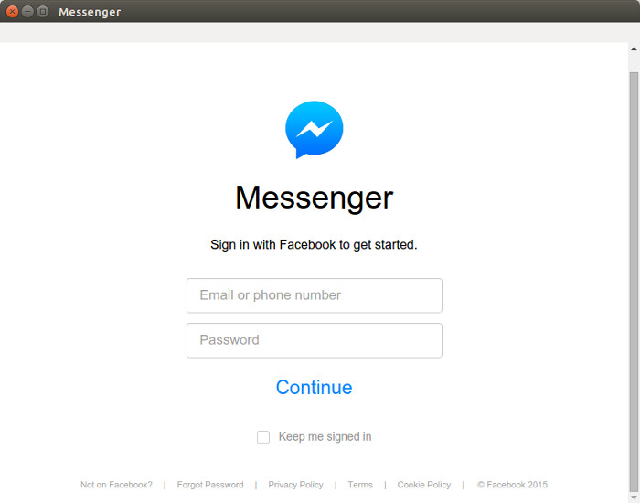 Facebook Messenger Linux desktop app