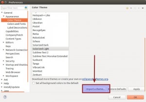 How to Change Eclipse Color Theme in Linux or Windows