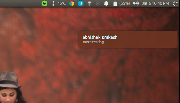 desktop notifications for Google Hangouts in Ubuntu Linux