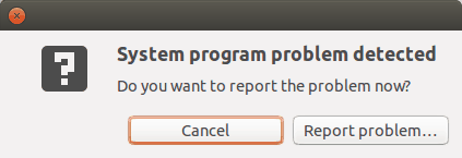 System Program Problem Detected pop up in Ubuntu 14.04