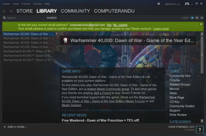 Using Steam to play games on Linux