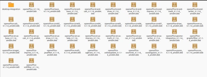 OpenOffice deb files