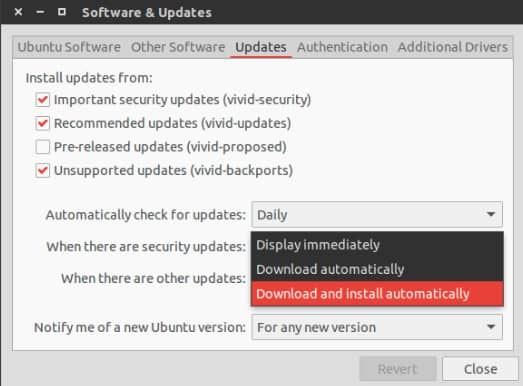 Automatic updates in Ubuntu