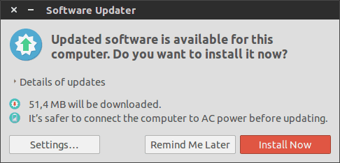 Software Update notification in Ubuntu