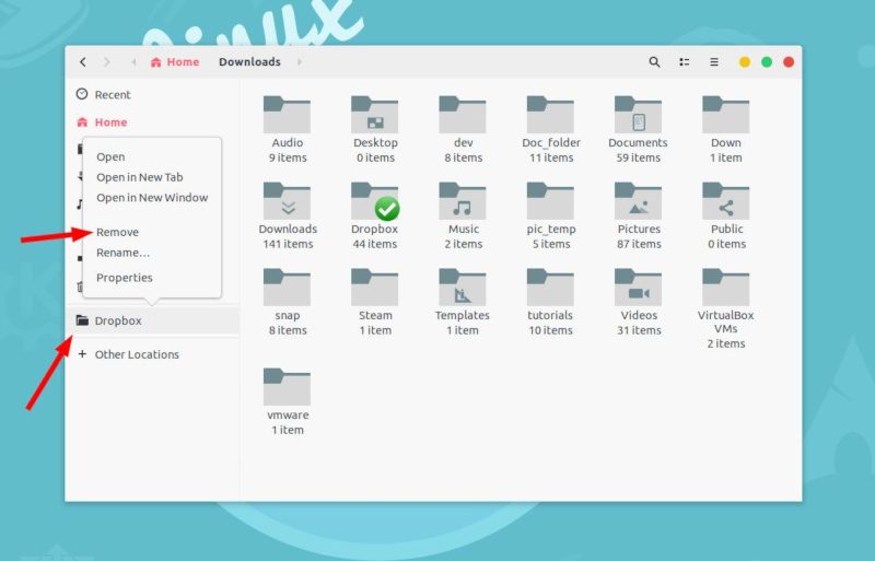 Remove a bookmarked folder in Ubuntu