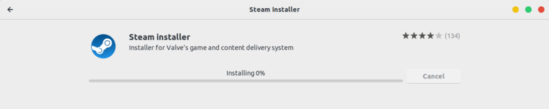 Steam installer in Ubuntu Software Center
