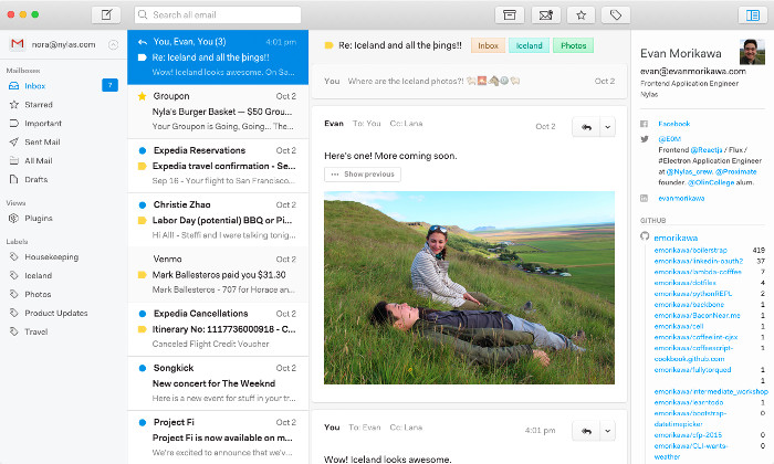 N1 Open Source email client on Mac OS X