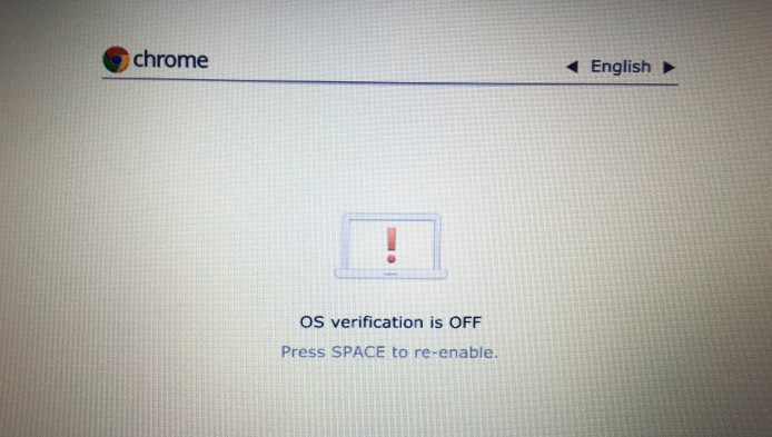 Turned off OS verification
