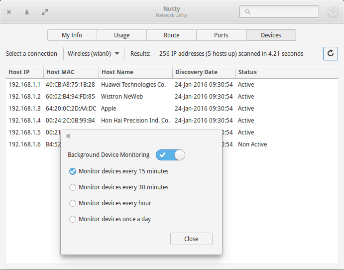 Monitor network devices with Nutty