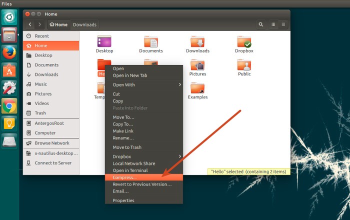 Password protect a zip file in Ubuntu
