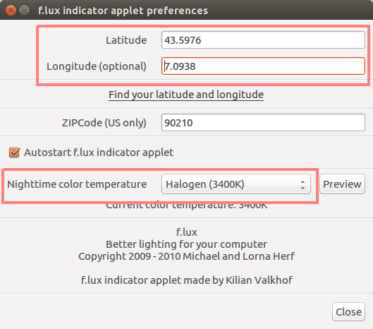 Configure Flux in Ubuntu