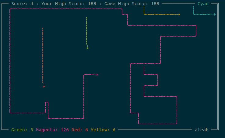SSH Tron multiplayer game