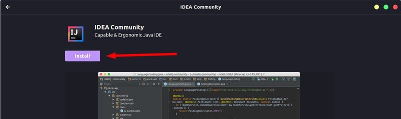 Installing IntelliJ IDEA in Ubuntu via the Software Center