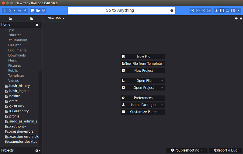 Komodo Edit in Ubuntu 16.04