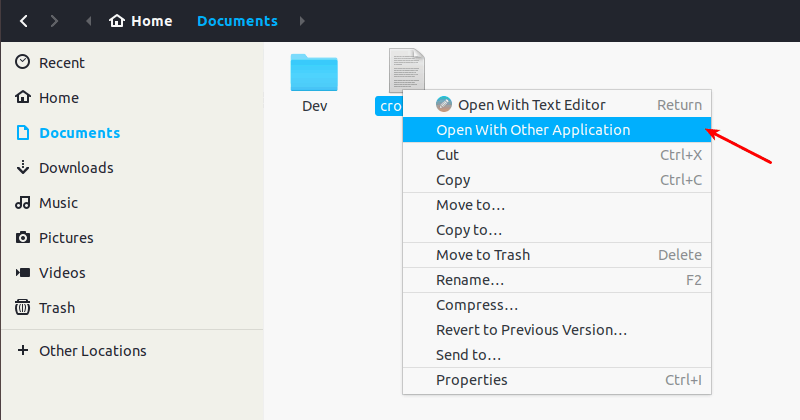 Changing Default Application Ubuntu via right click menu